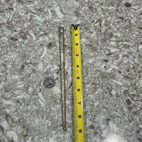 Gold over 925 sterling silver rolo link chain necklace - Picture 11 of 12